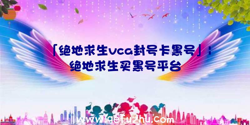 「绝地求生vca封号卡黑号」|绝地求生买黑号平台